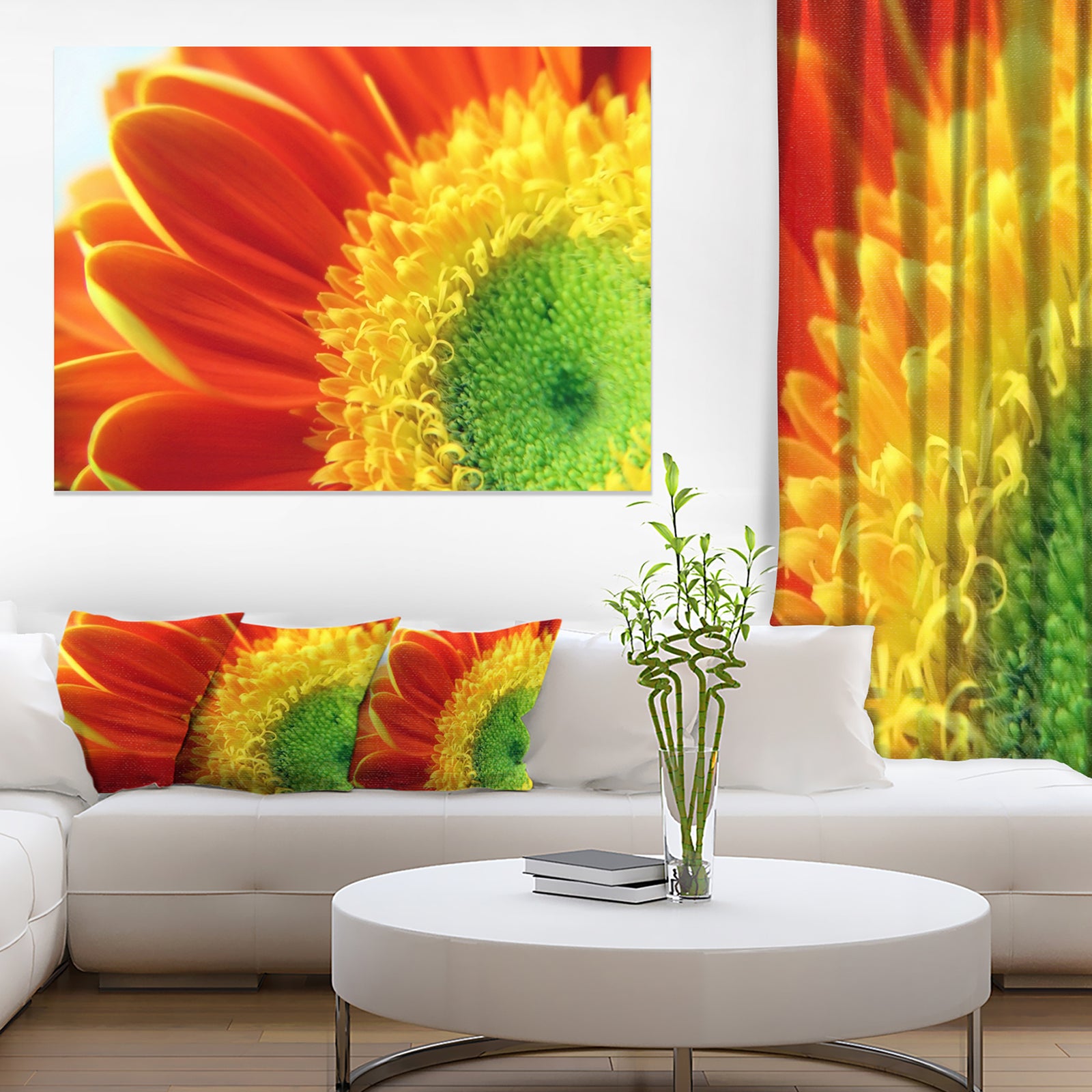 Gerber Daisy Flower Petals - Extra Large Floral Canvas Art