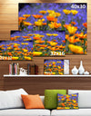 Yellow Orange Flower Garden - Extra Large Floral Canvas Art