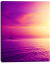 Purple Sea in Maldives At Sunset - Large Seashore Canvas Print