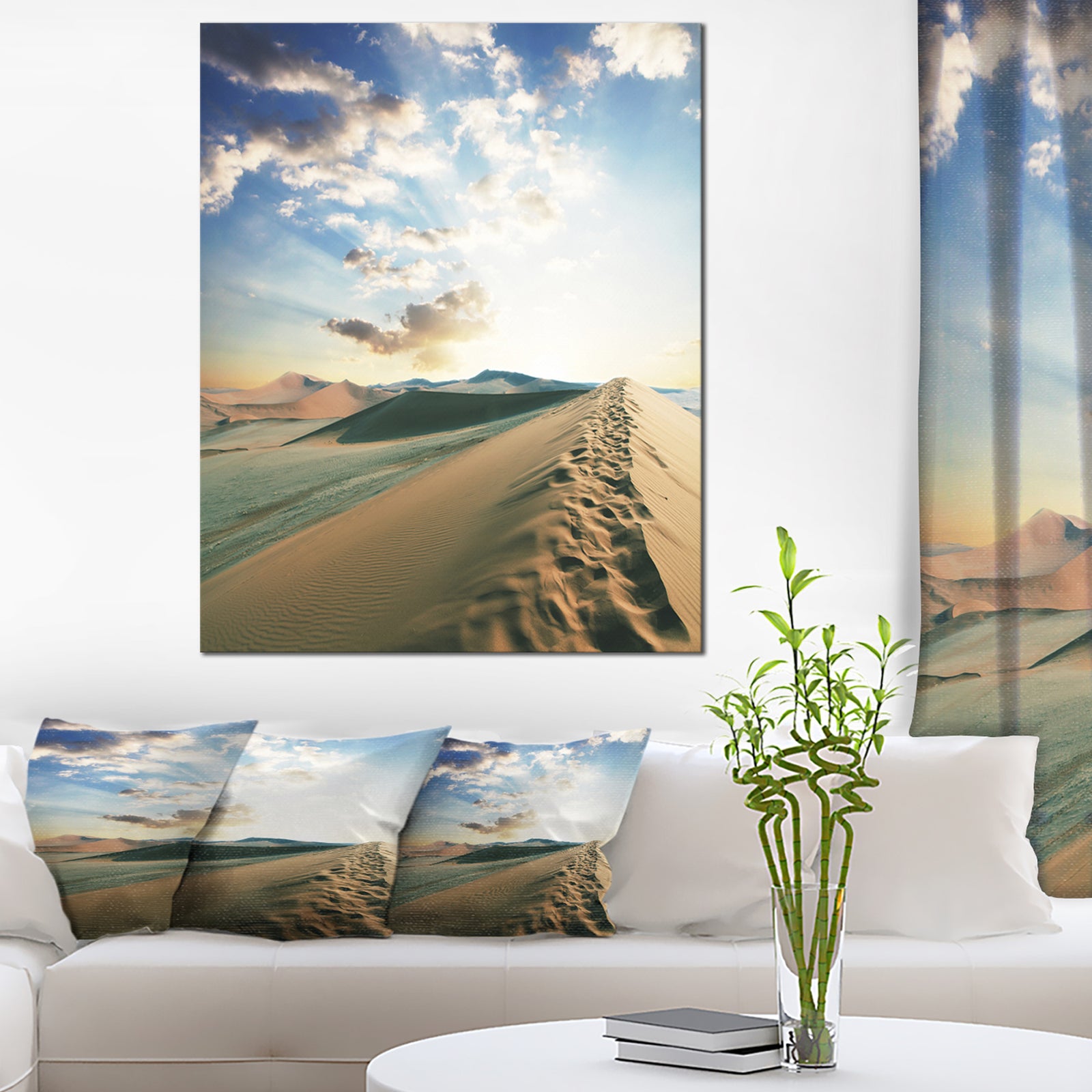 Fantastic View of Desert Dunes - Landscape Print Wall Art