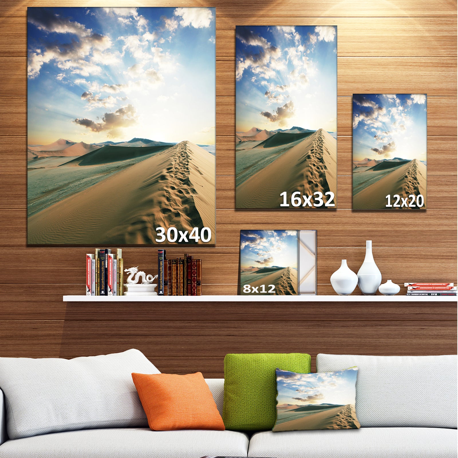 Fantastic View of Desert Dunes - Landscape Print Wall Art
