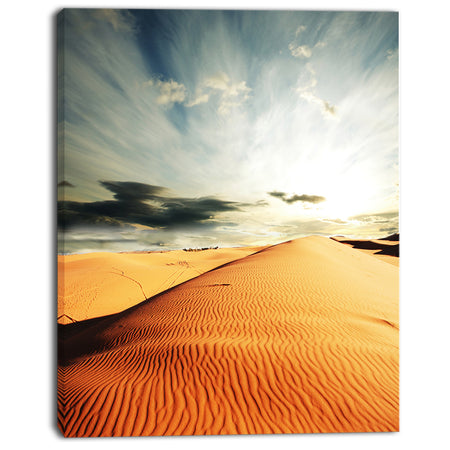 Sahara Desert and Cloudy Sky - Oversized Landscape Canvas Art