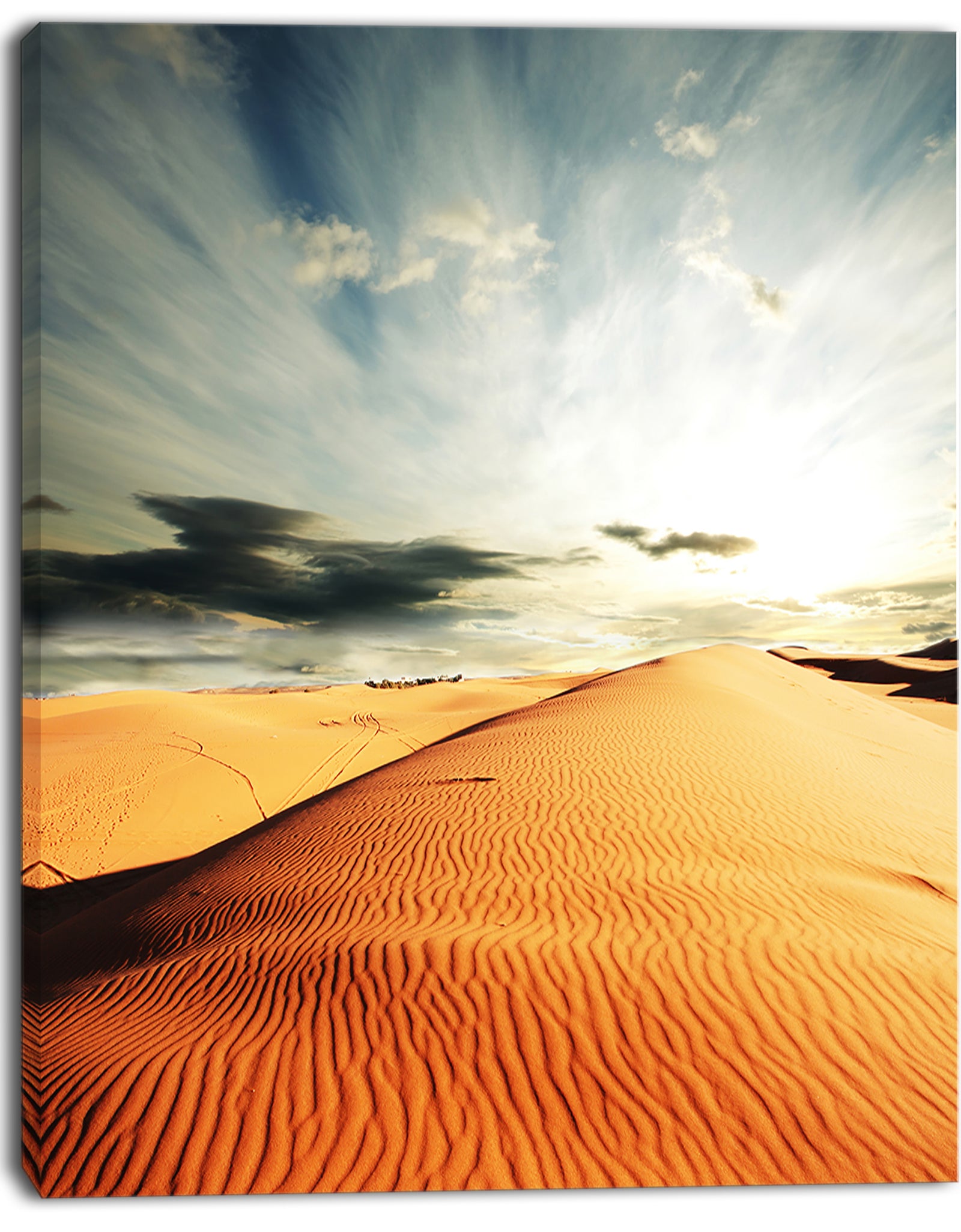 Sahara Desert and Cloudy Sky - Oversized Landscape Canvas Art