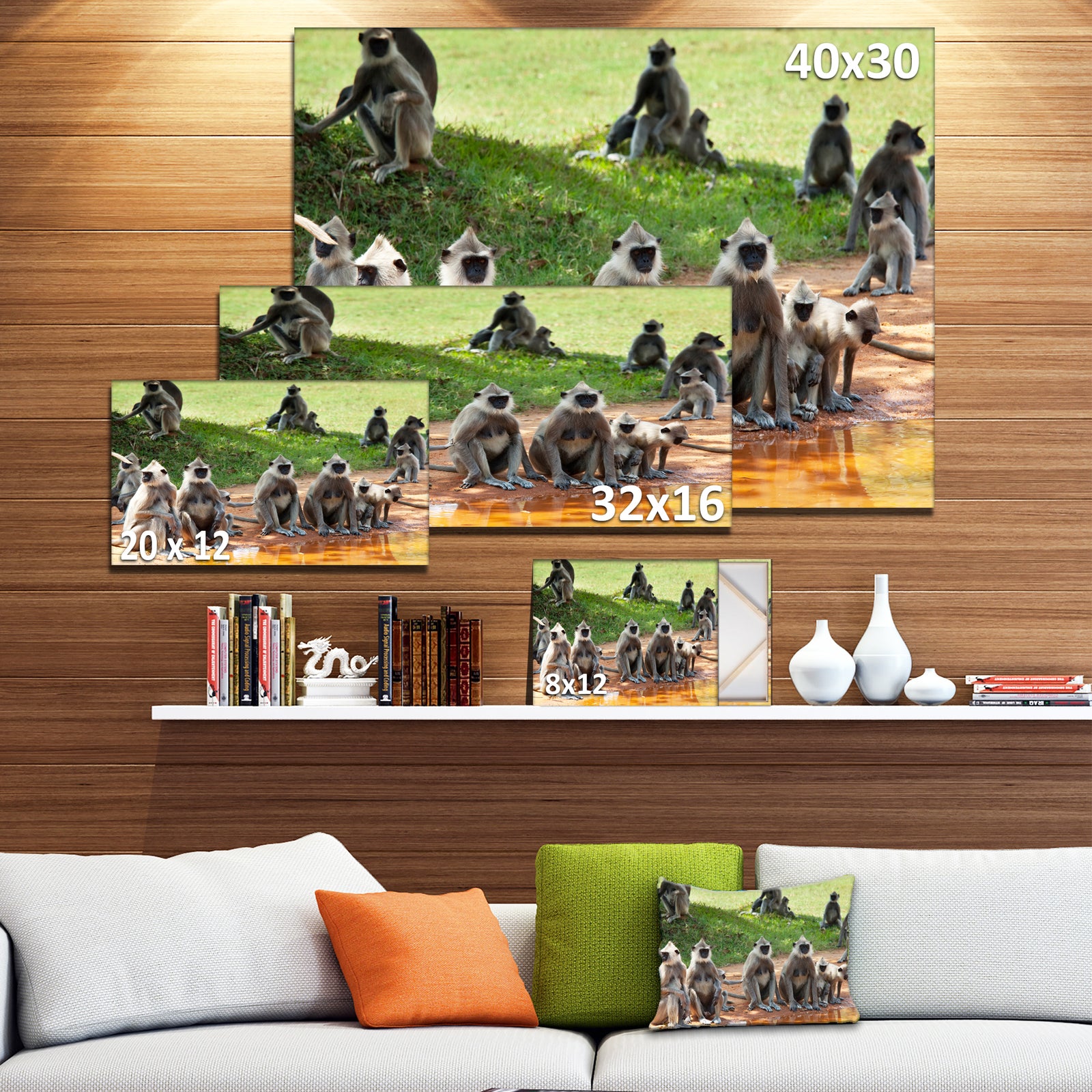 Monkeys in Sri Lanka - African Canvas Artwork