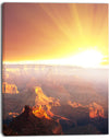 Grand Canyon with Bright Sunset - Oversized Landscape Canvas Art