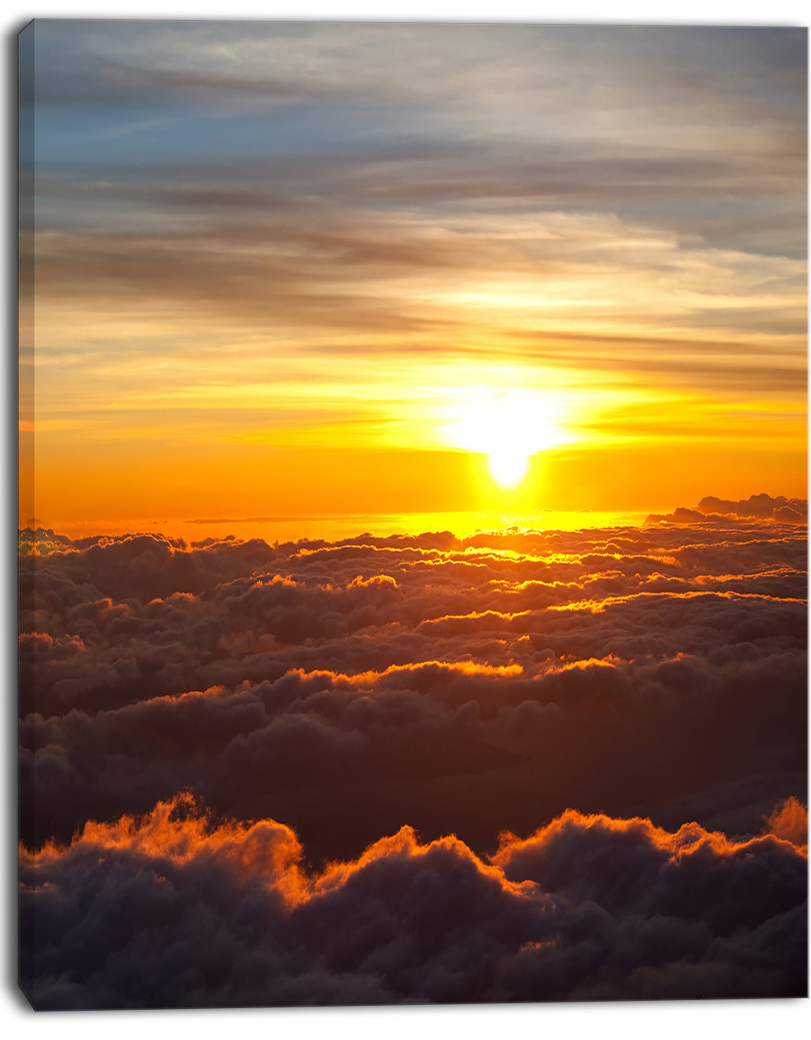 Fantastic Sunset Sky and Clouds - Oversized Landscape Canvas Art