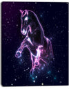 Purple Abstract Horse - Large Animal Art on Canvas