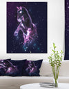 Purple Abstract Horse - Large Animal Art on Canvas