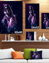 Purple Abstract Horse - Large Animal Art on Canvas