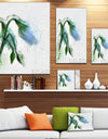 Green Tulip Sketch Watercolor - Modern Floral Canvas Wall Art