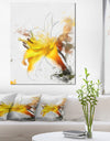 Yellow Lily Sketch Watercolor - Modern Floral Canvas Wall Art