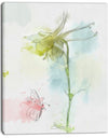 Bellflower Sketch and Butterfly - Modern Floral Canvas Wall Art