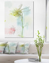 Bellflower Sketch and Butterfly - Modern Floral Canvas Wall Art