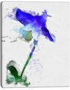 Blue Bellflower Sketch Watercolor - Modern Floral Canvas Wall Art