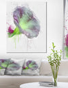 Violet Gentiana Alpina Watercolor - Modern Floral Canvas Wall Art