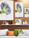 Violet Gentiana Alpina Watercolor - Modern Floral Canvas Wall Art