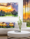 Beautiful Landscape Watercolor - Landscape Canvas Wall Art