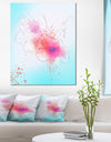 Pink Flowers Illustration Watercolor - Modern Floral Canvas Wall Art