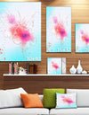 Pink Flowers Illustration Watercolor - Modern Floral Canvas Wall Art