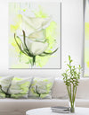 White Roses Watercolor Sketch - Modern Floral Canvas Wall Art