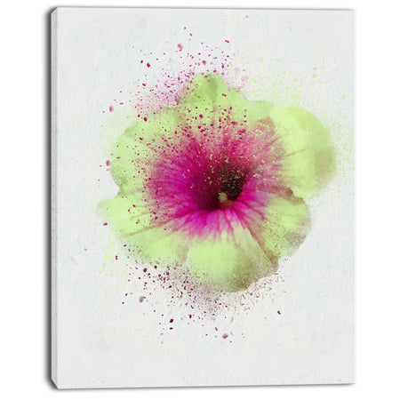 Colorful Gentiana Alpina Watercolor - Modern Floral Canvas Wall Art