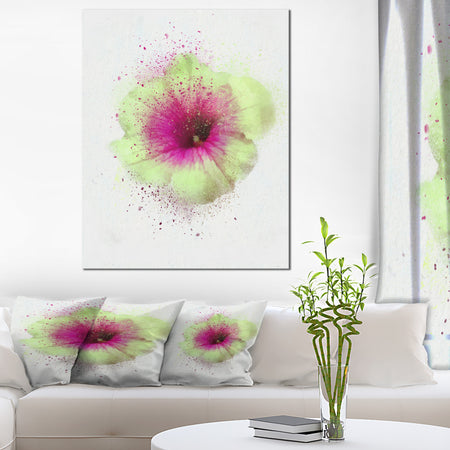 Colorful Gentiana Alpina Watercolor - Modern Floral Canvas Wall Art