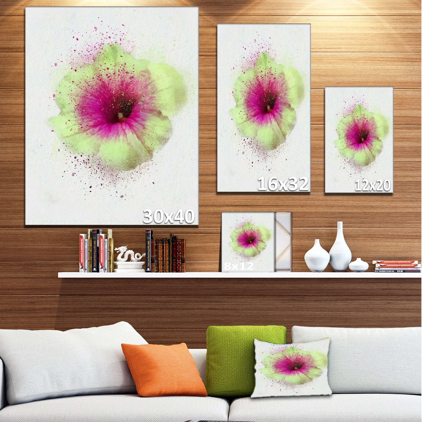 Colorful Gentiana Alpina Watercolor - Modern Floral Canvas Wall Art