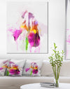 Purple Rose Illustration Watercolor - Modern Floral Canvas Wall Art