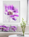 Beautiful Purple Rose Watercolor - Modern Floral Canvas Wall Art