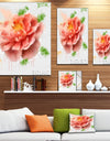 Light Red Rose Sketch Watercolor - Modern Floral Canvas Wall Art