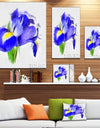 Bloomy Blue Watercolor Rose - Modern Floral Canvas Wall Art