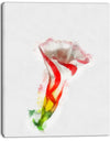 Colorful Bell Flower Sketch Watercolor - Large Floral Canvas Artwork