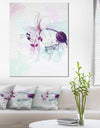 Beautiful Purple Flower with Splashes - Large Floral Canvas Artwork