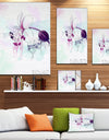 Beautiful Purple Flower with Splashes - Large Floral Canvas Artwork