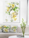 Bunch of Small Flowers Watercolor - Large Floral Canvas Artwork