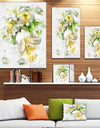 Bunch of Small Flowers Watercolor - Large Floral Canvas Artwork