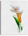 Beautiful Flower with Paint Splashes - Large Floral Canvas Artwork