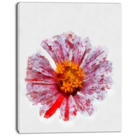 Large Red Yellow Flower Painting - Large Floral Canvas Artwork