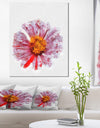 Large Red Yellow Flower Painting - Large Floral Canvas Artwork