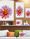 Large Red Yellow Flower Painting - Large Floral Canvas Artwork