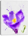 Large Violet Crocus Watercolor - Large Floral Canvas Artwork