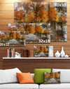 Beautiful Watercolor Autumn Forest - Landscape Canvas Wall Art