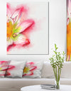 Beautiful Pink Flower Painting - Large Floral Canvas Artwork