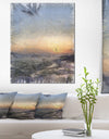 Colorful Dawn over Sea Watercolor - Landscape Canvas Wall Art