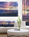 Sunset over Blue Sea Watercolor - Landscape Canvas Wall Art