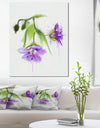 Beautiful Blue Flowers with Stem - Large Floral Canvas Artwork