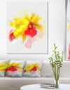 Yellow Iris Flower with Red Splashes - Extra Large Floral Canvas Art