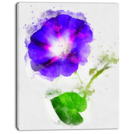 Blue Gentiana Alpina Illustration - Extra Large Floral Canvas Art