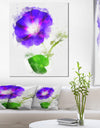 Blue Gentiana Alpina Illustration - Extra Large Floral Canvas Art