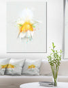 White Narcissus Flower Watercolor - Extra Large Floral Canvas Art